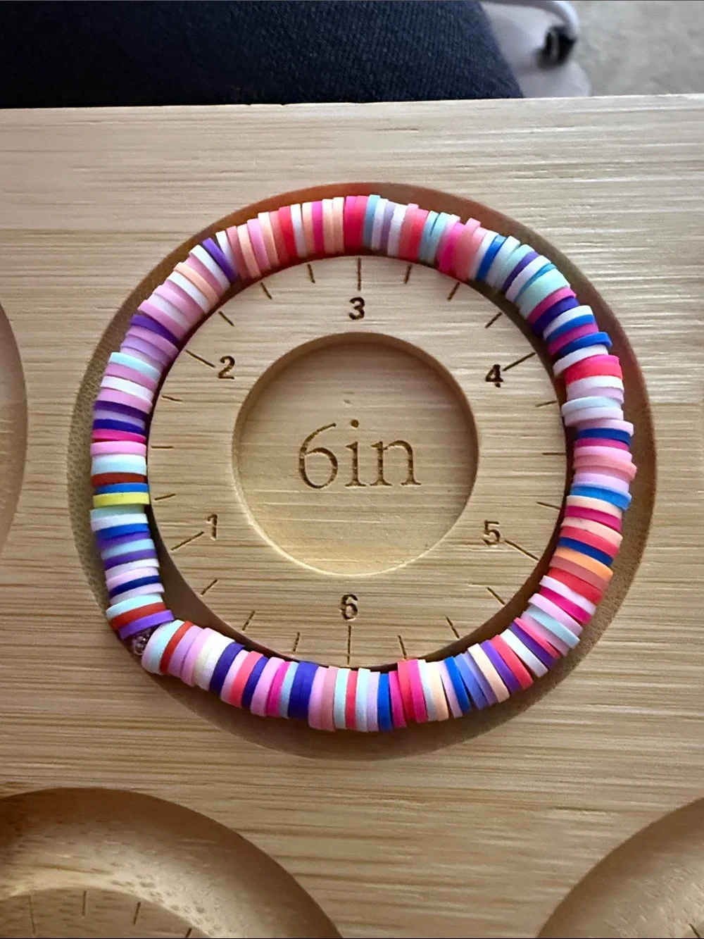 Multicolor Heishi Disk Bead Bracelet